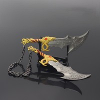 God of War 5 Juego que rodea a Kweylord Kratos Chaos Blade Arma Modelo Mini Llavero Colgante Artesanía de aleación de zinc