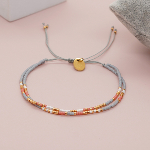 Braccialetti Turchi Go2boho per Donne, Bracciali alla Moda con Perline, Fatti a Mano, Regolabili, con Perline Miyuki Dorate - Product Image 3