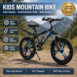 Vélo de montagne pour enfants avec roues intégrées en aluminium, amortissement de chocs de qualité supérieure, antidérapant, résistant à l'usure, siège réglable - Product Image 2