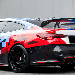 Vinilo Adhesivo para Vehículos con Diseño Geométrico Personalizado NIKO, Vinilo Impreso en PVC con Canales de Aire para Envolver Vehículos - Product Image 3