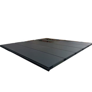 Portes <span class=keywords><strong>de</strong></span> <span class=keywords><strong>garage</strong></span> sectionnelles en aluminium gris personnalisées <span class=keywords><strong>avec</strong></span> <span class=keywords><strong>porte</strong></span> piétonne intégrée - Product Image 4