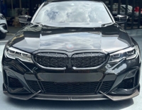Divisor de Parachoques Delantero de Fibra de Carbono G20 para BMW Serie 3 G20 330i M340i Pre Lci 2019-2021, Alerón Delantero para Parachoques de Automóvil