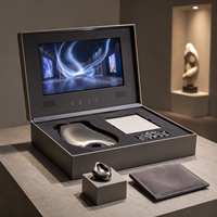 Boîte vidéo LCD personnalisée en gros, boîte cadeau vidéo numérique pour collection d'art, emballage de présentation de marque pour objets de collection de luxe