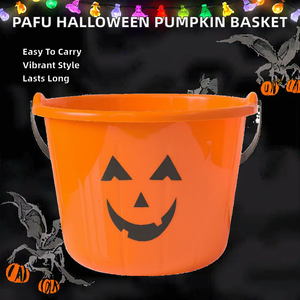 Cesta de Calabazas Portátil de Halloween de UNITED, Cubos de Almacenamiento de Dulces de Plástico Coloridos, Juguetes para Niños, Decoraciones para Fiestas de Truco o Trato - Product Image 3