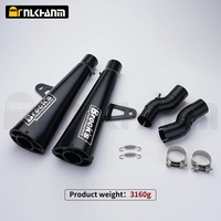 Système d'échappement pour moto Hayabusa GSX1300 Gen3, double sortie, liaison intermédiaire, modification Brock Allen, état neuf