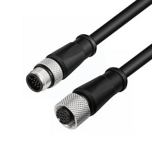 Cable de extensión ZBLZGP M12 de 17 pines macho a hembra, 1M, blindado, IP67, con codificación A, para Sick Banner Cognex - Product Image 1