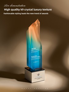 Nouveau Trophée en Cristal Artificiel 2026 – Récompense Créative Personnalisée en Métal Gravé pour Employés Exceptionnels et Reconnaissance des Équipes lors de la Réunion Annuelle - Product Image 3