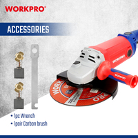 WORKPRO 2200W 230mm Meuleuses d'angle électriques industrielles portables à fil Outil électrique pour le meulage