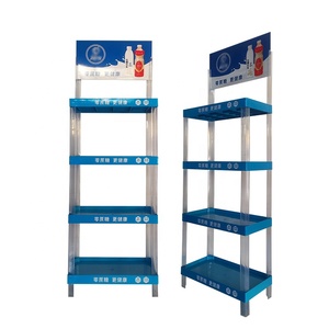 Custom <span class=keywords><strong>Store</strong></span> Design colore blu 4 livelli di altezza su misura scaffale in plastica scaffali espositore per minimarket - Product Image 2