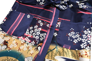 Diseño personalizado flores de cerezo estampado completo mujeres Kimono batas poliéster Spandex verano Loungewear mujeres conjuntos - Product Image 4