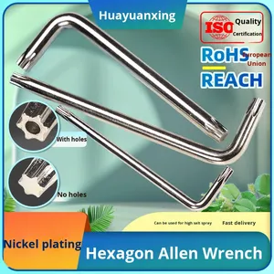 Llave de doble cabeza con patrón T6/T8, herramienta para orificios hexagonales internos, destornillador hexagonal T10/T20/T25/T30, niquelado 45 # acero - Product Image 5