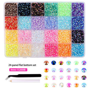 Ensemble de <span class=keywords><strong>strass</strong></span> à dos plat de couleur mélangée cristal étincelant pour les projets d'art d'<span class=keywords><strong>ongle</strong></span> et d'artisanat de bricolage - Product Image 1