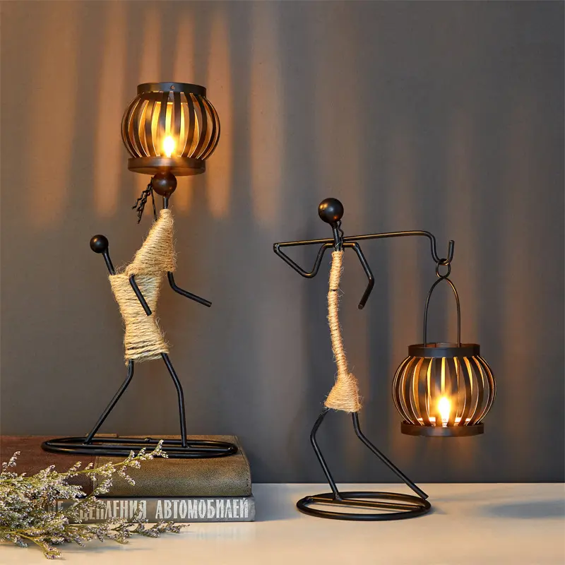 music bar bar decoration small ornaments Personality creative candle holder Nordic restaurant table decoration accessories