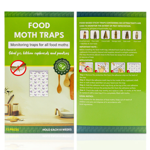 प्लास्टिक फ्लाई ट्रैप्स, रसोई के अलमारी और पैंट्री के लिए 12-पैक कीट नियंत्रण निगरानी जाल - Product Image 1