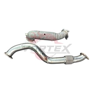 Vortex Downpipe catalyzed haute performance en acier inoxydable 304 pour Honda Civic FL5 1.5T 2022-2023 avec bouclier thermique, sans voyant d'avertissement moteur - Product Image 2