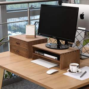 Organisateur de <span class=keywords><strong>bureau</strong></span> à <span class=keywords><strong>2</strong></span> tiroirs Boîte de rangement de <span class=keywords><strong>bureau</strong></span> Comptoir <span class=keywords><strong>Commode</strong></span> Porte-fichiers de table Support pour imprimante Accessoires de <span class=keywords><strong>bureau</strong></span> Coffre - Product Image 3