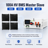 Sistemas de Gestión de Baterías JKESS 100A HV BMS Maestro-Esclavo 12S 16S 24S 52S con Balance Activo, Wifi, CAN y RS485
