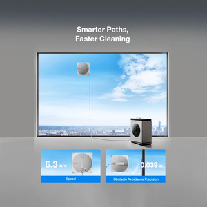 <span class=keywords><strong>Robot</strong></span> <span class=keywords><strong>de</strong></span> nettoyage <span class=keywords><strong>de</strong></span> vitres intelligent ECOVACS WINBOT W3, batterie intégrée, mode sans fil, système <span class=keywords><strong>de</strong></span> pulvérisation triple, protection anti-chute - Product Image 2