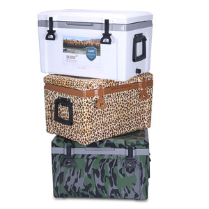 Cooler Coolers Rotomold Cooler Gint 65QT Hard Reusable Plastic Hard Sided Cooler Rotomolded Coolers Hard