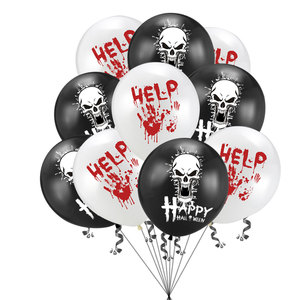 Halloween Rave <b>Balloon</b> <b>Decoration</b> Supplies Scary Blood Broken Hand Pull Flag Cake Card Set - Product Image 4