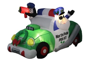 Coche de Policía Inflable con Santa Claus para Decoración de Jardín - Product Image 6