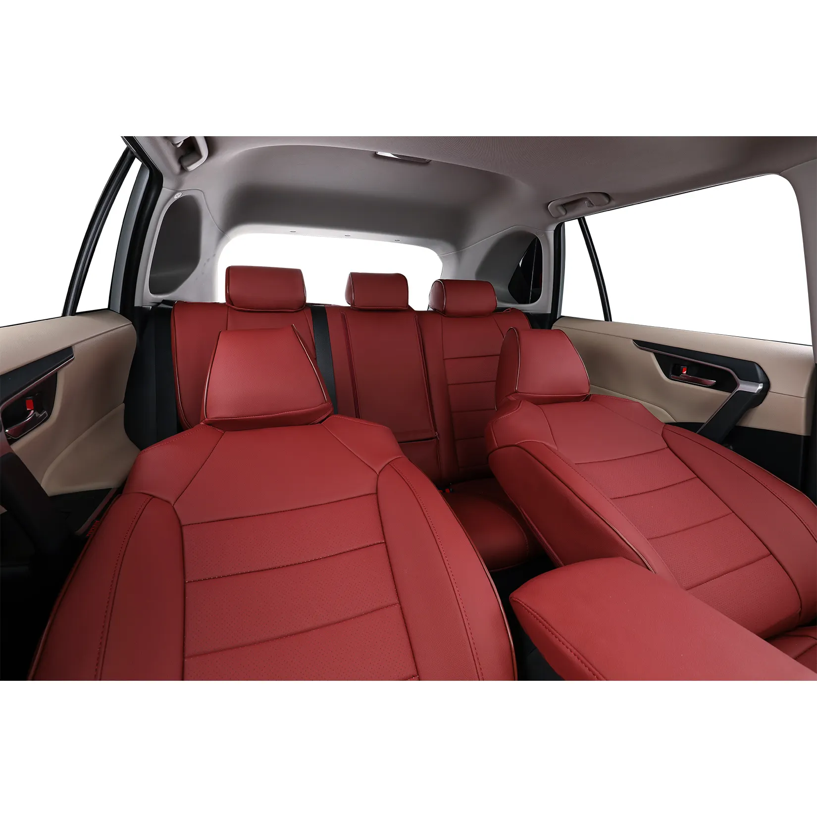 EKR özel yapılmış tam fit araba RAV4 için klozet kapağı s, premium smelless solven ücretsiz deri koltuk kılıfı klozet kapağı araba için