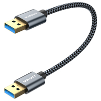 Cable de carga rápida SUNGUY de alta velocidad USB A con trenzado de nailon, cable de datos USB para teléfono móvil y portátil.