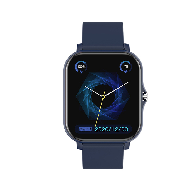 Ultra Smart Watch Large Screen Blood Oxygen Heart Rate Monitor Fitness Tracker IOS Touch Screen Square Alarm Clock Rubber