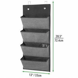 High Quality Over Door Hanging <b>Storage</b> Organizer Hanging Wall <b>File</b> Folders Holder 4 Large Pockets Holds Office Supplies <b>File</b> Bag - Product Image 4