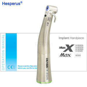 Fresa dental de fibra óptica de baja velocidad para implantes, con contra-ángulo de anillo verde multiplicador 20:1, turbina de aire XSG20L - Product Image 2