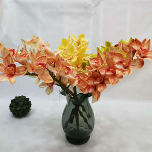 Fleurs artificielles en soie Sen Masine Real Touch, orchidées <span class=keywords><strong>Cymbidium</strong></span> pour centre de table, décoration de la maison - Product Image 3