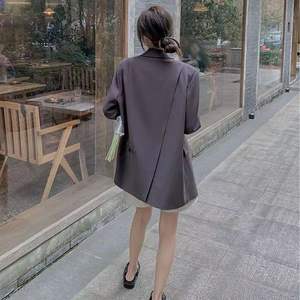 Ultimo Blazer da <span class=keywords><strong>donna</strong></span> Petite abito da lavoro da <span class=keywords><strong>donna</strong></span> giacca da <span class=keywords><strong>donna</strong></span> Casual Trendy Designs Blazer con spacco sul retro Blazer <span class=keywords><strong>Oversize</strong></span> femminile - Product Image 3