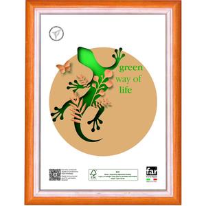 Marco de Batik en Madera y Cristal Naranja 18x24cm - Product Image 1