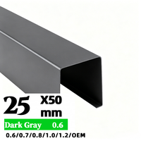 Nouveauté : Plafond en aluminium à profil en U, 25x50 mm, moderne, insonorisé, ignifuge, classe A, plafonds métalliques pour hôpital