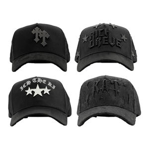 Casquette de baseball <span class=keywords><strong>Danny</strong></span> originale de haute qualité pour hommes, modèle 2501, visière incurvée, en daim noir, 5 panneaux, style Sad <span class=keywords><strong>Boy</strong></span> - Product Image 2