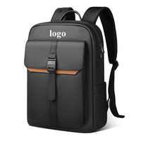 Mochila Ligera para Portátil de 15 Pulgadas con Logotipo Personalizado para Hombre, Mochila de Gran Capacidad para Viajes de Negocios, Mochila Moderna para Estudiantes Universitarios