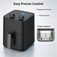 Nueva Freidora de Aire Eléctrica Inteligente 2026 con Pantalla Táctil, Control Digital, Sin Aceite, 3.5L, con 6 Programas Preestablecidos