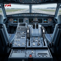 Système de simulateur de vol A320, quadrant de commande des gaz, MCDU, équipement d'entraînement au vol, simulateur de cockpit complet pour usage domestique