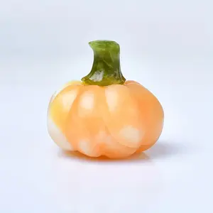 Venta al por Mayor de Calizitas Amarillas Naturales Talladas en Forma de Calabaza, Artesanía de Cristal, Calizitas Amarillas en Forma de Calabaza para Halloween - Product Image 6