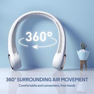 Ventilador de Cuello Portátil USB Recargable de 1200 mAh, Novedad 2025, Mini Ventilador de Carga, Enfriamiento Rápido para Exteriores, Estilo Deportivo, Manos Libres - Product Image 2