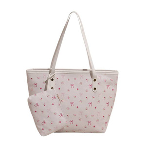 Sac fourre-tout d'épaule en PU résistant à l'eau, grande capacité, pour les trajets quotidiens, les cours étudiantes, passe-partout, décontracté, à porter sous <span class=keywords><strong>le</strong></span> bras - Product Image 5