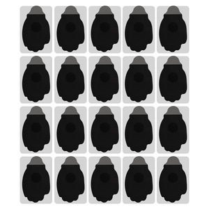 Patchs d'électrodes de physiothérapie en tissu non tissé, 20 pièces, petit format, pour la thérapie de massage et l'utilisation corporelle - Product Image 2