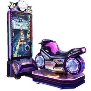 Nouvelle Arrivée : Machine de Jeu d'Arcade de Course de Moto à Monnayeur, Simulateur de Moto Électrique pour Enfants avec Grand Écran LED - Product Image 1