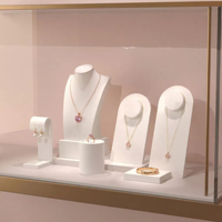 Ensemble de supports de présentation de bijoux en forme de cube pour boucles d'oreilles, colliers, bracelets – Élégant et réglable