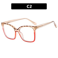 Monture de lunettes tendance vintage européenne et américaine, cadre carré TR90 unisexe, verres PC photochromiques anti-lumière bleue, personnalité