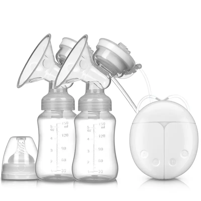 Double-sided Electric Breast Pump Sucking Milking Machine Suction Power Massage Postpartum Lactation Machine Silent