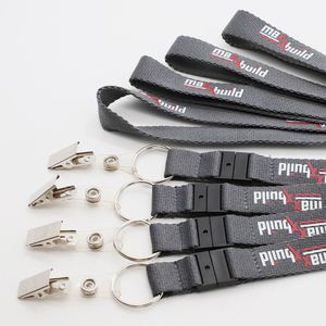High Quality Custom Thick Woven Strap Safety <b>Buckle</b> Breakaway Keychain Lanyards Construction Staff ID Card Holder Lanyard - Product Image 3