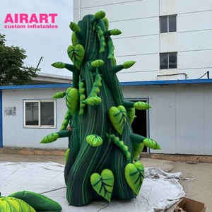 Árbol de vaina de guisante inflable realista con hojas de simulación y luz Led para decoración de fiestas - Product Image 6