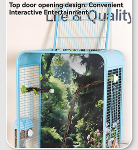 Jaula de Lujo Estilo Villa con Marco Metálico Ecológico 2026 <span class=keywords><strong>para</strong></span> Periquitos, Agapornis, Cacatúas y Loros - Venta Caliente de Fábrica <span class=keywords><strong>para</strong></span> el Hogar - Product Image 4