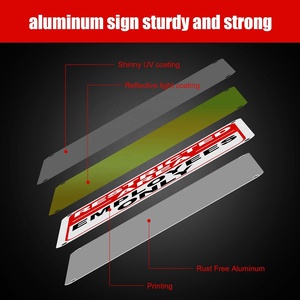 Segnali in Alluminio Impermeabili e Resistenti con Stampa Serigrafica Riflettente di Prima Qualità: Solo Dipendenti, Area Riservata, Entrata Proibita - Product Image 2